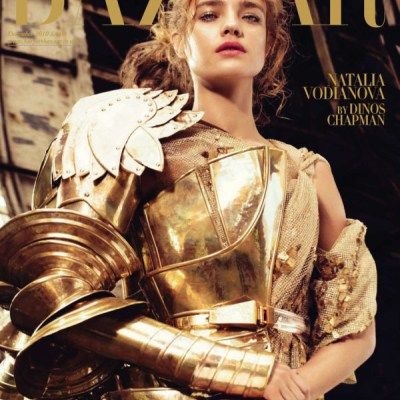 Harper's Bazaar UK December 2010 Cover | Natalia Vodianova by Michelangelo di Battista Spirit Fanfic, Yennefer Of Vengerberg, Natalia Vodianova, Joan Of Arc, Princess Of Power, Fantasy Aesthetic, High Fantasy, Harper's Bazaar, Greek Gods