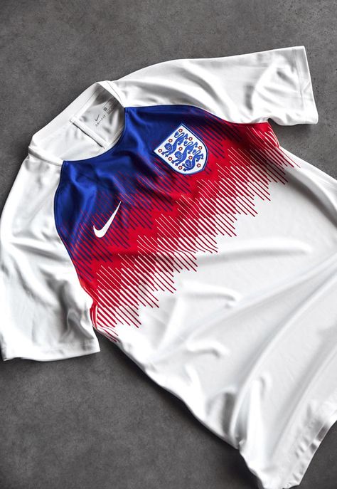 England Kit, England National Football Team, Football Shirt Designs, World Cup Jerseys, Sport Shirt Design, Sports Jersey Design, England National, Soccer Kits, England Football