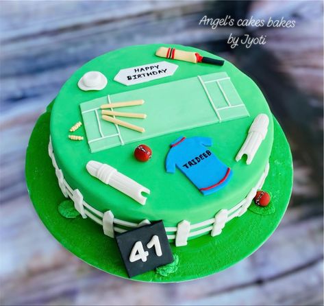 Birthday Cake For Cricket Lover, Cricket Theme Cake Without Fondant, Cricket Theme Cake, Cakes Without Fondant, Cricket Cake, Covered Chocolate, Cricket Lover, Tissue Paper Flowers Diy, Mermaid Party Decorations