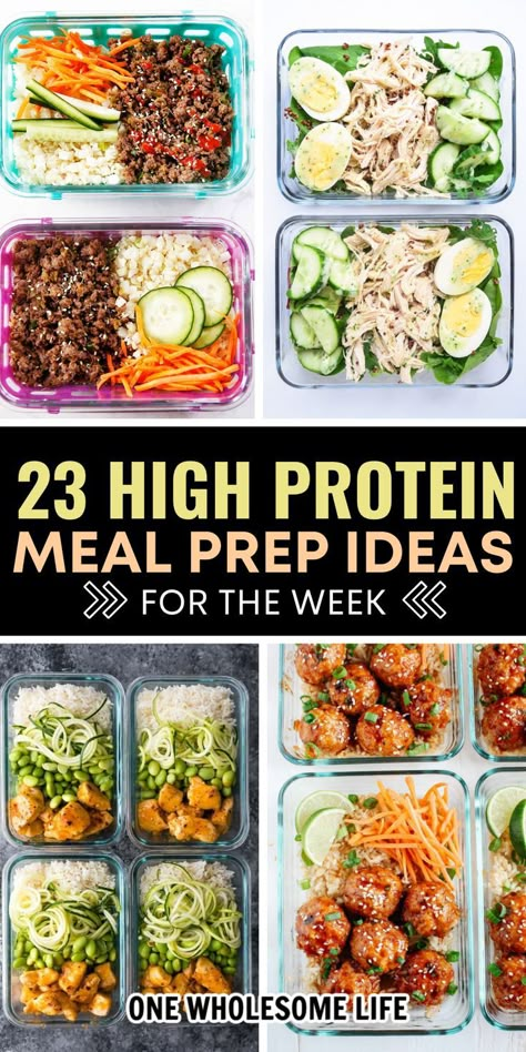 Ideas For Meal Prep, High Protein Meal Prep Ideas, Protein Meal Prep Ideas, Easy High Protein Meal Prep, Protein Lunch Ideas, High Protein Lunch Ideas, High Protein Lunch, Protein Meal Prep, Easy High Protein Meals