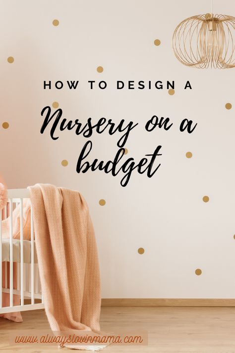 Don't stress over making a beautiful baby nursery. Read these 10 tips for designing a nursery on a budget. Easy and affordable. Nursery | Baby Nursery | Design a Nursery | Budget Nursery Ideas #nurseryideas #budgetnursery #nurserydesigntips #babyroom No Paint Nursery Ideas, Simple Apartment Nursery, Nursery Budget Ideas, Budget Friendly Nursery, Rental Nursery Decorating, Neutral Simple Nursery, Nursery On A Budget Diy, Budget Friendly Nursery Ideas, Subtle Nursery Themes