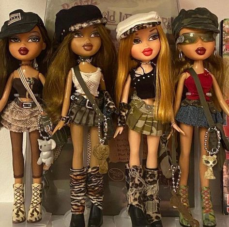 Bratz fit comp💫 - outfits ideas <3 Bratz Doll Outfits Costume, Brats Doll Outfits Halloween, Bratz Punk Outfits, Brats Costume Halloween, Brat Doll Halloween Costume, 2000s Bratz Dolls, Halloween Bratz Doll, Bratz Dolls Aesthetic Outfits Sasha, Bratz Dolls Costumes Halloween