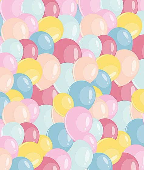 Balloon Combination, Cake Wallpaper, Balloon Clouds, Macrame Headboard, Balloon Background, Happy Birthday Wallpaper, Pastel Balloons, Birthday Wallpaper, Kids Background