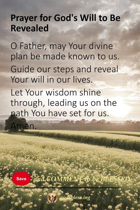 Prayer for God's Will to Be Revealed Prayers For Wisdom And Guidance, Prayer For Wisdom And Guidance, God Answered Prayers Quotes, Answered Prayer Quotes, Prayer For Confidence, Decision Quotes, Prayer For Wisdom, God Answers Prayers, Prayer For Guidance