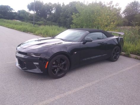 Black Camaro Convertible, Chevy Camaro Convertible, Black Camaro, Camaro Ss Convertible, Camaro 2ss, Camaro Convertible, Black Convertible, Car Things, Camaro Ss