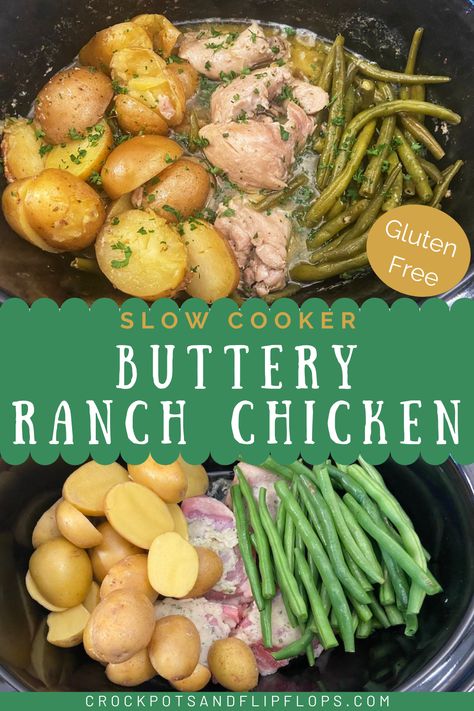 Crockpot Recipes Chicken Potatoes Green Beans, Crockpot Chicken Recipes Green Beans, Thermomix, Essen, Crockpot Recipes With Green Beans, Ranch Chicken Green Beans And Potatoes, Croc Pot Dinner Ideas Easy, Quick And Easy Dinner Recipes For Family Crock Pots, Easy Dinners For Families Crock Pots