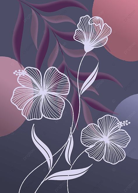 Boho Art Ideas, Boho Designs Art, Floral Art Background, Line Art Painting, Boho Art Painting, Line Art Floral, Prints Ideas, Beautiful Gradient, Background Painting