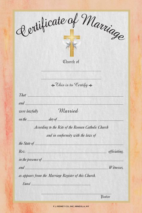 Printable Marriage Certificate  Full Color Catholic Marriage Certificate Template Excel Text Reactions, Wedding Certificate Template, Marriage Certificate Template, Catholic Marriage, Catholic Baptism, Free Gift Certificate Template, Passport Template, Second Marriage, Marriage Records