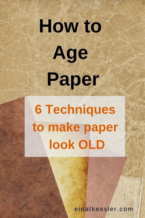 How to Age Paper - 6 easy technique to make paper look old. Turn papers from your stash to antique looking paper for any project! Try it now! #papercrafts #paperart #alteredbooks #mixedmedia #crafts Diy Old Paper Look, How To Make Paper Look Aged, Make Paper Look Aged, How To Age Paper Diy, Aging Paper Diy, How To Make Old Looking Paper, How To Make Paper Look Vintage, How To Make Paper Look Old, Diy Old Paper