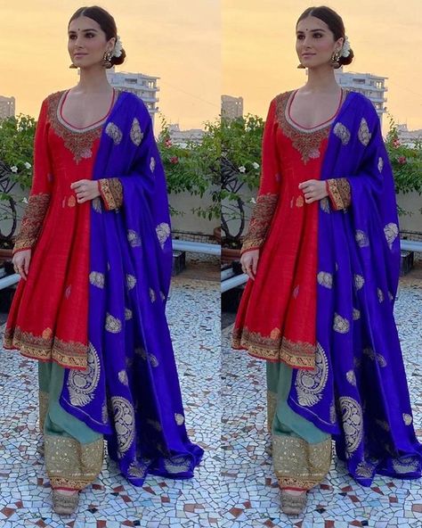 Drape A Dupatta, Tara Sutaria, Diwali Outfits, Indian Bride Outfits, Overall Outfit, Timeless Outfits, Traditional Indian Outfits, Manish Malhotra, Dress Design Patterns