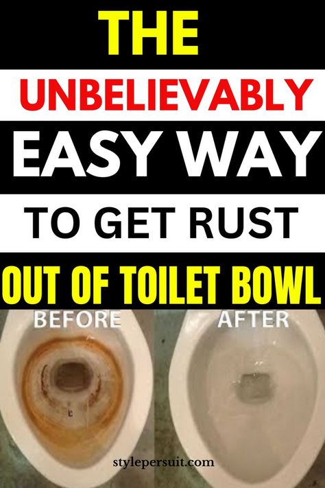 You walk into your bathroom, ready to start your day with a refreshing routine, only to be greeted by the unsightly presence of rust stains in your toilet bowl. Fear not, as we've got you covered! In this toilet bowl cleaning guide, we'll unravel the mysteries of rust removal from your toilet bowl, providing you with practical tips, effective techniques, and perhaps a few unexpected tricks. #cleaning #stainsremoval #cleainghacks Cleaning Toilets, Toilet Bowl Cleaning, Clogged Drains, Remove Rust, Rust Removal, Cleaning Guide, How To Remove Rust, Toilet Bowl, Toilets