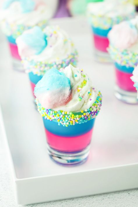 San Juan, Candy Jello Shots, Cotton Candy Vodka, Fireball Jello Shots, Easy Jello Shots, Best Jello Shots, Jello Cups, Whipped Cream Vodka, Princess Pinky Girl