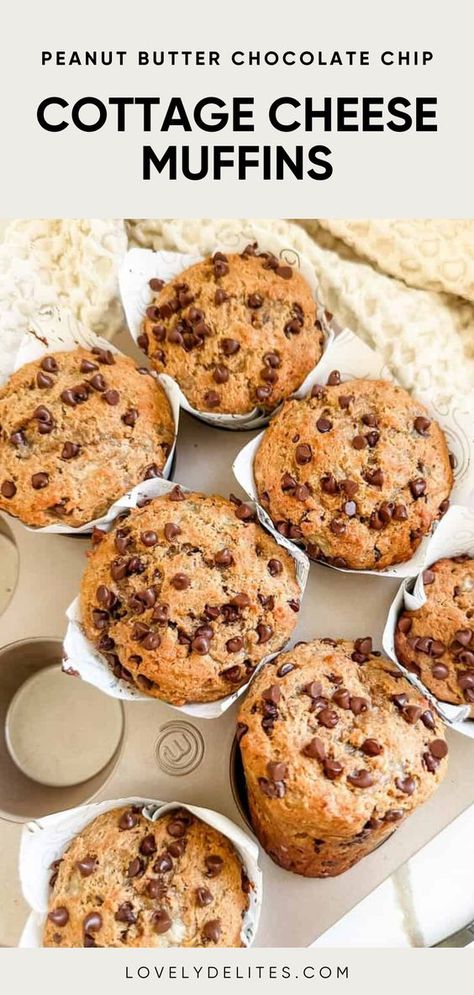 Natural High Protein Snacks, Healthy High Protein Breakfast Muffins, Muffin Recipes Protein, Low Calorie High Protein Breakfast Muffins, Breakfast Muffins High Protein, Healthy High Protein Snack Recipes, High Protein Peanut Butter Muffins, Homemade Breakfast Muffins Healthy, Cottage Cheese With Peanut Butter