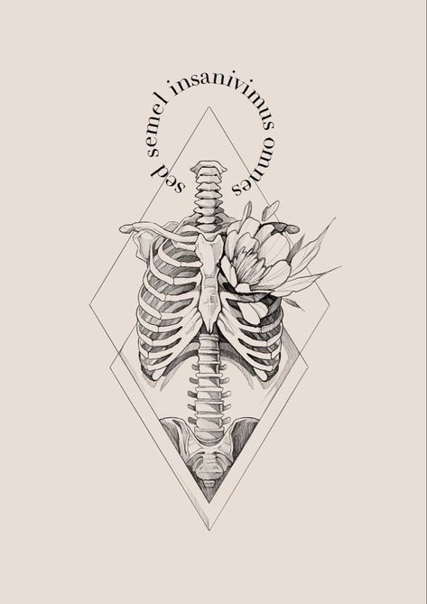 Flash Tattoo Skeleton, Delicate Skull Tattoo, Psycodelic Tattoo, Skeleton With Flowers, Ink Link, Torso Tattoos, Skeleton Drawings, Wicked Tattoos, Skeleton Tattoos