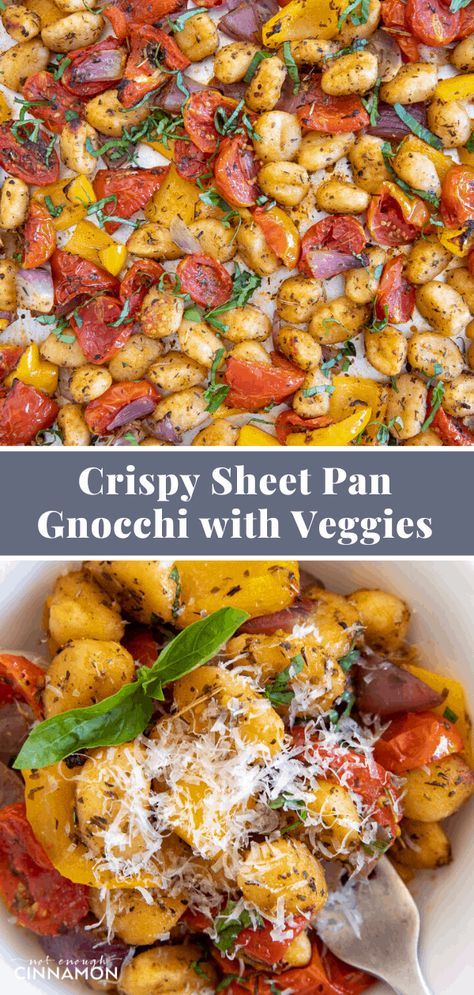 Crispy Sheet Pan Gnocchi, Sheet Pan Gnocchi, Easy Sheet Pan Dinner, Gnocchi Dishes, Baked Gnocchi, Easy Sheet Pan Dinners, Easy Pasta Dinner, Sheet Pan Dinners Recipes, Italian Herbs