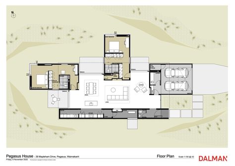 Architecture Drawing Plan, Architectural Floor Plans, Home Design Floor Plans, Tiny House Floor Plans, Modern Architecture House, Courtyard House, Prefab Homes, Small House Plans, Architecture Plan