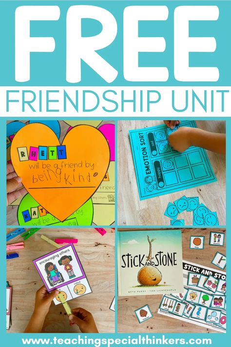 Friendship Day Activities, Friendship Theme Preschool, Friendship Activities Preschool, Teaching Friendship, Preschool Friendship, Friendship Crafts, Friendship Lessons, Friendship Theme, Friendship Activities