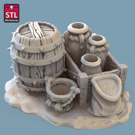 Post Apocalyptic Games, Environment Props, Miniature Set, 3d Props, Cartoon House, Props Art, 3d Printing Projects, Fantasy Props, Game Props