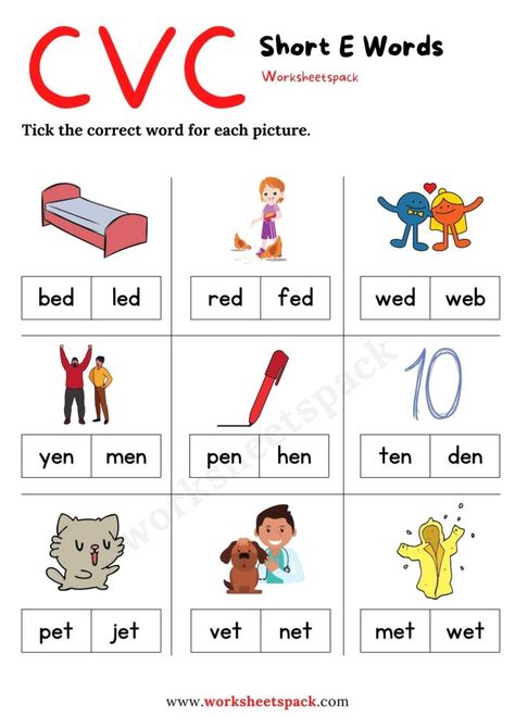 Short O Worksheets, Short E Worksheets, Vowels Kindergarten, Short I Worksheets, Short A Worksheets, Cvc Worksheets Kindergarten, Free Reading Comprehension Worksheets, Short Vowel Worksheets, Short I Words