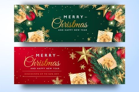 Christmas sale banner pack | Free Vector #Freepik #freevector #christmas #christmas-tree #sale #christmas-banner Banner Christmas Design, Creative Christmas Ads, Christmas Banner Design, Christmas Sale Banner, Christmas Party Banner, Banner Design Templates, Christmas Dinner Set, Wine Ideas, Pc Photo