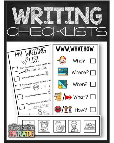 Writing checklists are the perfect tools to encourage student independence when writing independently.  Students can empower themselves using these resources that are FREE to download! Every teacher needs these writing checklists in his/her teacher toolki Writing Interventions, First Grade Parade, Writing Checks, Writing Checklist, Writing Station, 2nd Grade Writing, 1st Grade Writing, First Grade Writing, First Grade Reading