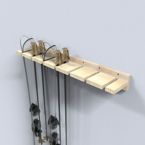 Ski Rack Diy, Diy Ski Rack, Ski Mudroom, Ski Rack Garage, Ski Chalet Interior, Ski House Decor, Small Apartment Balcony Ideas, Mudroom Remodel, Gear Room