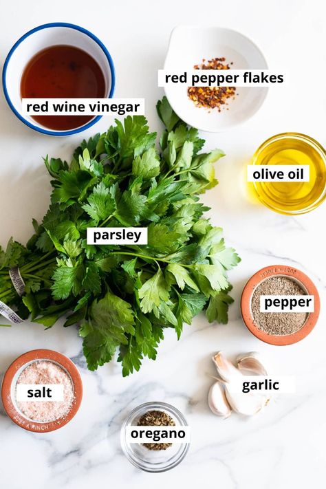 Chimichurri Recipe (How to Make Chimichurri Sauce) Aip Chimichurri Sauce, How To Make Chimichurri Sauce, Chimmi Churri Sauce, Easy Chimichurri Sauce, How To Make Chimichurri, Pasta Recipes Easy Fast, Chimichurri Sauce Recipe, Healthy Family Recipes, Chimichurri Recipe