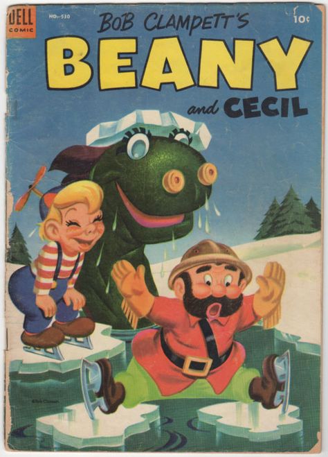 Beany And Cecil, Series Of Books, Dell Comic, Old Comic Books, Old Comics, Vintage Comic Books, Classic Comics, Price Guide, Comic Book Covers