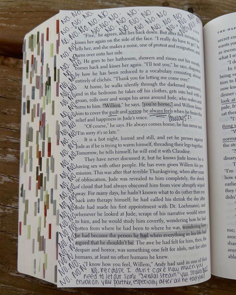 Note Taking On Books, Annotating Books Without Writing In Them, A Little Life Annotation Guide, A Little Life Book Annotations, A Little Life Annotations, Book Notes Aesthetic, Notes In Books, Book Annotations Aesthetic, Little Life Book