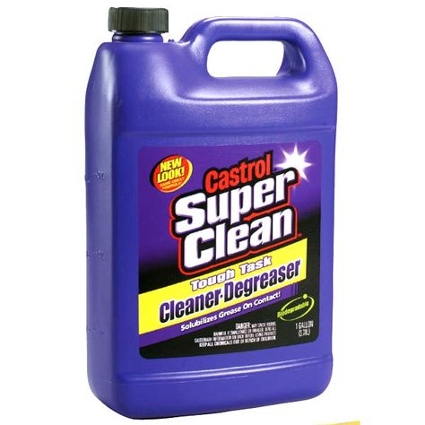 Castrol super clean -  NOTHING cuts and removes grease quicker.   I buy the large bottle and then cut it down in a spray bottle.  Mix about 1 cup of the Super Clean to a spray bottle.  You might find this in the automotive area.  YOU WILL THANK ME LATER.   "Concentrated Industrial Strength Quickly removes grease, oil, wax, tar, and dirt! Uses biodegradable detergents, phosphate free Non-abrasive, non-flammable Dissolves grease on contact!" Abrasive Cleaner, Clean Kitchen Cabinets, Super Clean, Wood Kitchen Cabinets, Mustard Bottle, Grease, Cleaning Solutions, Spray Bottle, Sticker Labels