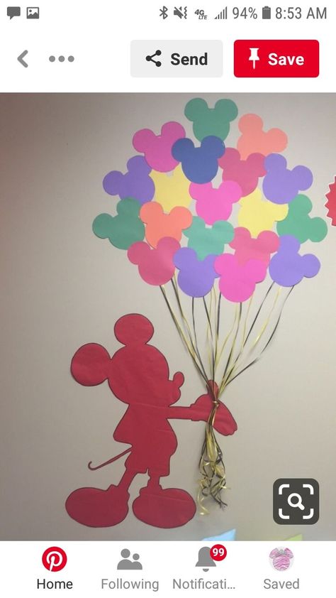 Disney Hall Decorations, Disney Day Decorations, Easy Mickey Mouse Painting, Disney World Party Decorations, Mickey Mouse Clubhouse Classroom Theme, Disney Window Decoration Resorts Ideas, Disneyland Themed Classroom, Disney Hallway Decorations, Disney Dance Theme