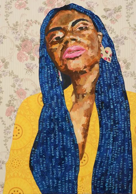 From leaving her career as a fashion stylist behind, an award-winning Black British contemporary portrait artist Yvadney Davis rediscovered her passion for painting and storytelling through art during the pandemic. Her work is a love letter to the Windrush Generation of her grandparents and its descendants, combining soulful brush strokes and defiant colour with iconic design elements of the ‘West Indian front room’. Here, she shares her story so far.. Windrush Generation Art, Windrush Generation, Contemporary Portrait Artists, Contemporary Portrait, A Love Letter, Iconic Design, Portrait Artist, Love Letter, Front Room