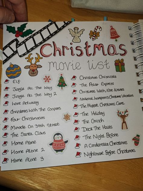 Christmas List Movie, 2023 Christmas List Ideas, Bucket List Ideas Christmas, Thing To Do For Christmas, Journal Ideas For Christmas, Things To Do When Bored Christmas, What To Do In Christmas, Cristmass Aesthetic Decor, Christmas List Journal Ideas