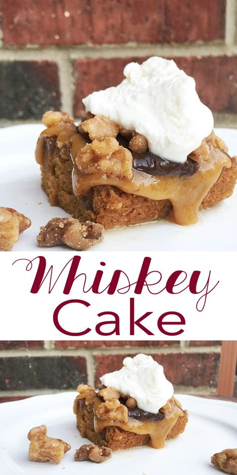 Whiskey Party Food Ideas, Baking With Whiskey, Whiskey Baked Goods, Desserts With Whiskey, Cooking With Whiskey, Boozy Dessert Recipes, Whiskey Food Recipes, Tennessee Whiskey Cake, Whisky Desserts