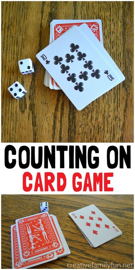 May 5, 2020 - Grab a deck of cards and some dice to play this simple counting on card game. It's an easy way to practice math after school. Math Card Games, Easy Math, Group Games For Kids, A Deck Of Cards, Maths Games, Abc Games, Card Games For Kids, Counting On, Numbers For Kids