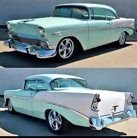 Vintage Cars 1950s, 1956 Chevy, 56 Chevy, Auto Retro, 57 Chevy, Chevy Bel Air, Best Classic Cars, Diesel Cars, Old Classic Cars