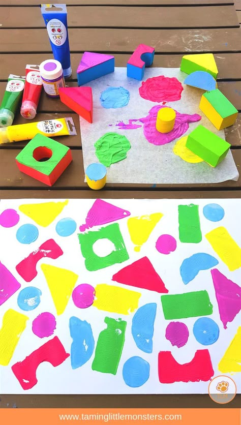 Painting Idea For Preschoolers, Art Activity For Infants, No Prep Crafts For Preschoolers, Free Expression Art Preschool, Block Activities For Toddlers, Self Contained Art Projects, Early Head Start Activities, Easel Activities For Toddlers, Art And Craft Activities For Preschool