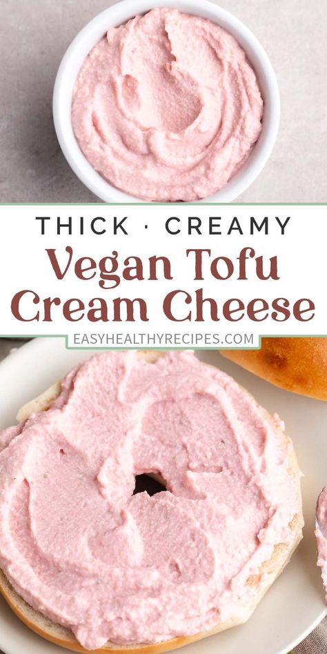 Creamy, rich, and made with as few as 5 ingredients, this vegan tofu cream cheese is the very best plant-based alternative for spreads, dips, and frostings. Nut free, dairy free, gluten free, and keto-friendly, not to mention super easy to make and totally customizable. I’ve included 4 of my favorite vegan cream cheese flavors to get you started! Diy Vegan Cream Cheese, Homemade Vegan Cream Cheese, Tofu Cream Cheese Recipe, Vegan Cream Puffs, Vegan Strawberry Cream Cheese, Vegan Croissant Recipe, Tofu Cheese Recipe, Cream Cheese Flavors, Vegan Crema