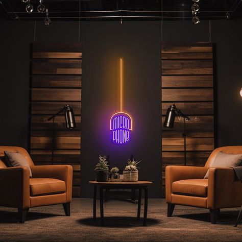 Light Up your recording studio or podcast space with our Microphone Neon Sign. Perfect for adding a touch of personality and professionalism, this LED Light is ideal for any Podcast & Recording Studio. Whether you're setting up a cool On Air Room Decor or looking for unique Radio Music Wall Art, this Record Studio Neon Sign makes a fantastic Gift Idea for music lovers and content creators alike. Purpose of Use: Upgrade your home decor Add style to parties Decorate business spaces Great gift for Home Office Recording Studio, Home Studio Room Ideas, Podcasts For Women Decor, Home Radio Studio, Podcasts Set Up Ideas, Podcast Rooms Ideas, Social Media Room Decor Ideas, Black Podcast Studio, Podcast Setup Ideas Background