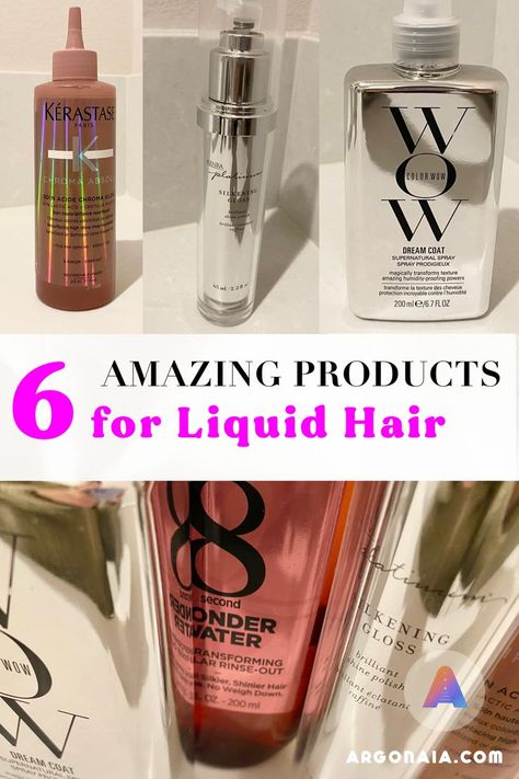 glass hair vs liquid hair How To Have Glossy Hair, Diy Hair Gloss, Shiny Hair Tips, Super Shiny Hair, Sleek Back Hair, Silky Shiny Hair, Wow Hair Products, Glass Hair, Shine Hair