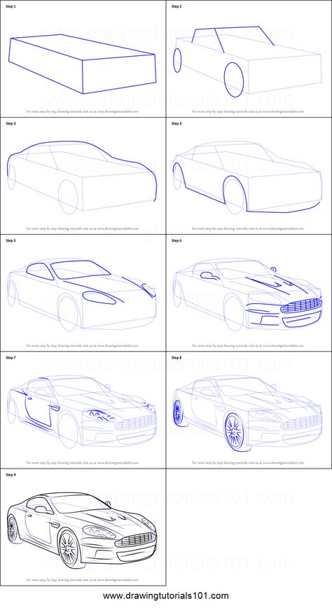 Car Base Drawing, How To Draw Cars Perspective, Aston Martin Drawing, Aston Martin Sketch, Vehicle Design Sketch, Step By Step Car Drawing, How To Draw A Car, Car Drawing Tutorial, How To Draw Cars