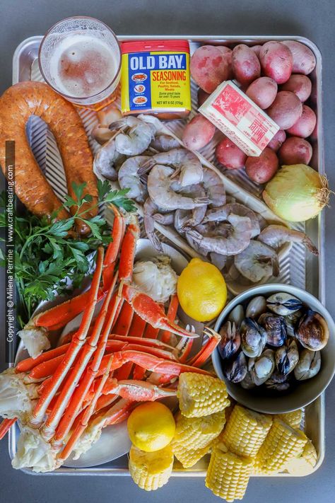 Seafood Boil Bags, Seafood Broil, Cajun Seafood Boil, Seafood Boil Party, Canned Seafood, Cajun Seafood, Seafood Bake, Seafood Boil Recipes, Boiled Food