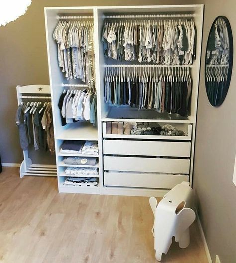 Baby Room Closet, Baby Nursery Inspiration, Baby Room Organization, Kids Interior Design, Baby Boy Room Decor, Interior Design School, Wardrobe Goals, Nursery Room Design, Baby Boy Room Nursery