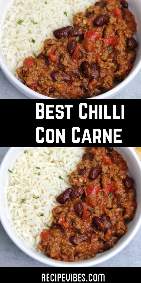 Meals Using Minced Beef, Dinner Ideas Minced Meat, Mince Recipe Ideas, Chilli Con Carne Spice Blend, Recipe With Minced Meat, Pork Chilli Recipes, Minced Meat Recipes Easy, Recipes With Minced Meat, Simple Chilli Recipe