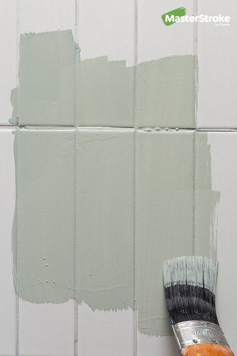 Painting Over Bathroom Tiles, Paint For Bathroom Tiles, Paint Old Tile Bathroom, Green Wall White Tile Bathroom, Rustoleum Tile Paint Bathroom, Painting Bathroom Shower Tile, Can You Paint Bathroom Wall Tile, Diy Paint Tile Bathroom, Painting Bathroom Tiles Walls