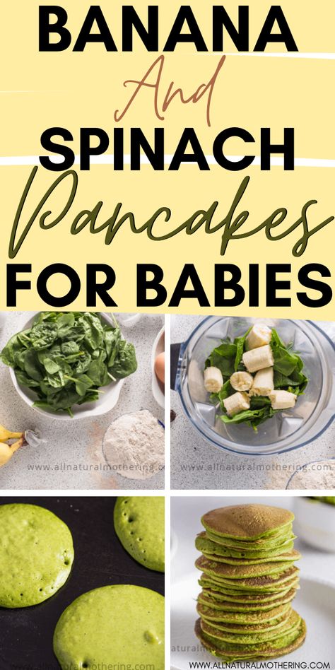 Spinach Banana Pancakes, Pancakes For Babies, Baby Led Weaning First Foods, Weaning Foods, Baby Pancakes, Healthy Pancake Recipes, Easy Baby Food Recipes, Banana Pancakes Recipe, Baby Led Weaning Recipes