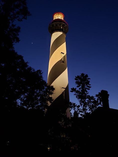 St. Augustine Lighthouse, St. Augustine Florida Photo by: Jennifer Michael St Augustine Florida Aesthetic, Emily Windsnap, St Augustine Lighthouse, Saint Augustine Beach, Garden Mural, St Augustine Florida, Light Houses, Ancient City, Let Your Light Shine