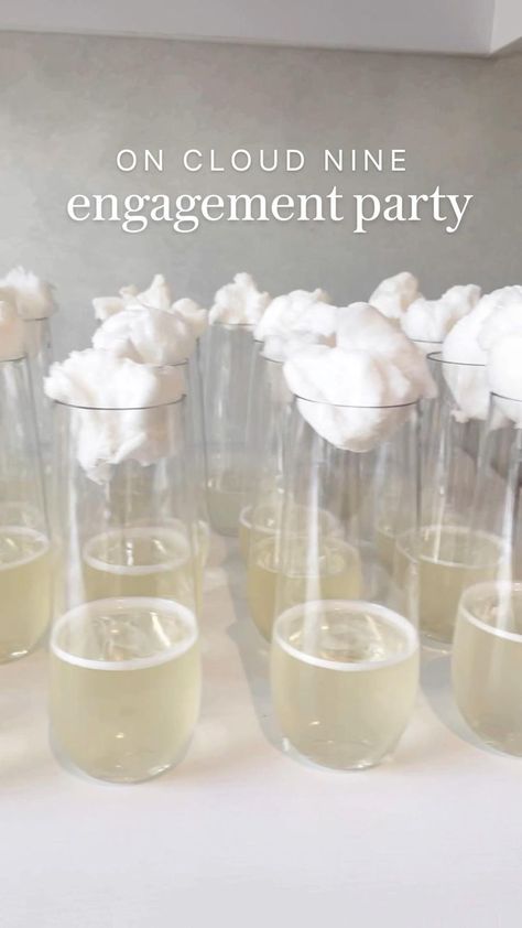 Cloud Nine Engagement Party, Engagement Party Diy, Engagement Party Themes, Engagement Party Planning, Lovely Lines, Bridal Shower Inspo, Engagement Dinner, Bachelorette Party Planning, Bridal Shower Inspiration