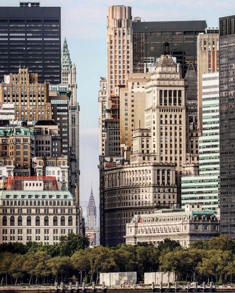 NYC URBANISM on Instagram: “Love this unique angle of the Broadway canyon from Battery Park to the Chrysler by our friend and colleague, Michael Young @mchlanglo793 📸” Central Park Manhattan, New York City Vacation, Honeymoon Places, Tall Buildings, Chrysler Building, New York Photos, Stone Walls, Financial District, Cairo Egypt