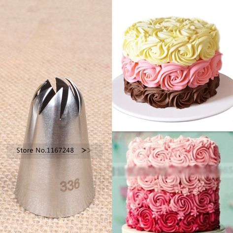 #336 Large Size Icing Nozzle Decorating Tip Sugarcraft Cake Decorating Tools Baking Tools Bakeware-in Baking & Pastry Tools from Home & Garden on AliExpress Cake Nozzles, Resipi Kek, Cakes To Make, Icing Nozzles, Cupcake Decorating Tips, Cake Piping, Torte Cupcake, Icing Tips, Cake Decorating Piping